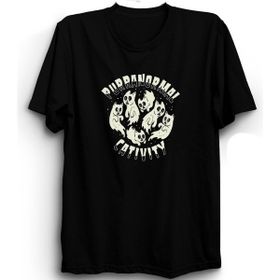 The Fame Purranormal Cativity Parody Of Paranormal Activity Kedi Cats Siyah Kadın T-shirt