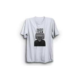 The Fame Radyo Radio Head Rock Metal Müzik Grubu Beyaz Unisex T-shirt
