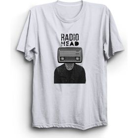 The Fame Radyo Radio Head Rock Metal Müzik Grubu Beyaz Unisex T-shirt