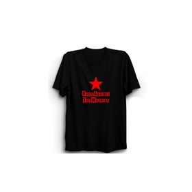 The Fame RATM Band Rock Metal Red Star Siyah Kadın T-shirt