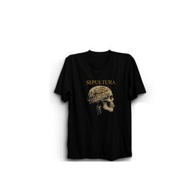 The Fame Sepult Skulled Rock Metal Müzik Grubu Siyah Unisex T-shirt