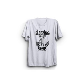 The Fame Sleeping With Anchor Rock Metal Müzik Grubu Beyaz Unisex T-shirt