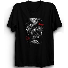 The Fame Slipk Goat V02 Rock Metal Müzik Grubu Siyah Erkek T-shirt