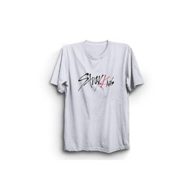 The Fame Stray Kids Classic Logo K-Pop Beyaz Erkek T-shirt