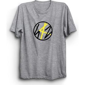 The Fame Stray Logo Yellow Colored K-Pop Gri Kadın T-shirt