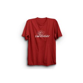 The Fame Swimmer Yüzücü Yüzme Dalga Deniz Swimming Swim Kırmızı Kadın T-shirt