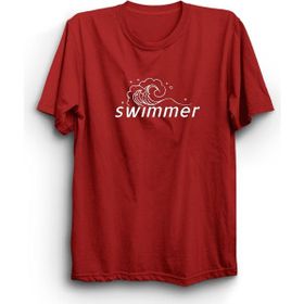 The Fame Swimmer Yüzücü Yüzme Dalga Deniz Swimming Swim Kırmızı Kadın T-shirt