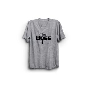 The Fame The Boss Patron Kravat Gri Kadın T-shirt
