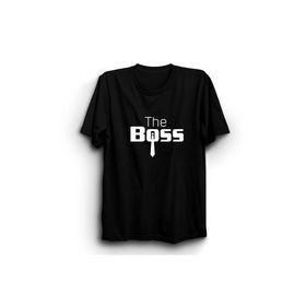 The Fame The Boss Patron Kravat Siyah Kadın T-shirt