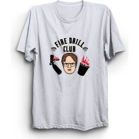 The Fame The Office Dwight Schrute Fire Drill Club Dizi Beyaz Kadın T-shirt