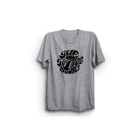 The Fame The Rolling Black Logo Rock Metal Müzik Grubu Gri Kadın T-shirt