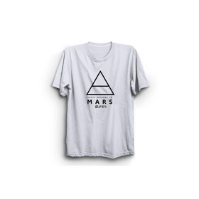 The Fame Thirty To Mars Triangle Rock Metal Beyaz Kadın T-shirt