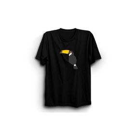 The Fame Tukan Kuşu Şans Bereket Luck Toucan Bird Siyah Kadın T-shirt