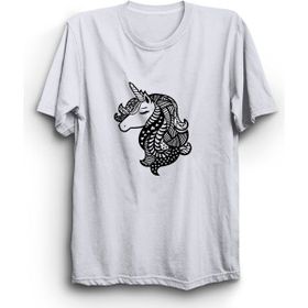 The Fame Unicorn Tek Boynuzlu At Luck Beyaz Kadın T-shirt