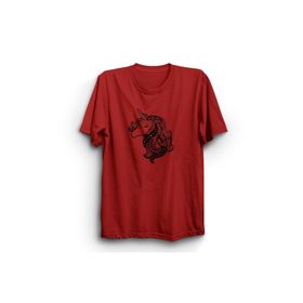 The Fame Unicorn Tek Boynuzlu At Luck Kırmızı Kadın T-shirt