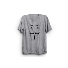 The Fame V For Vendetta V Film Gri Büyük Beden Kadın T-shirt