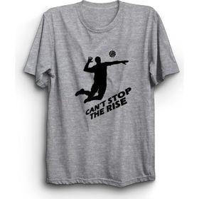 The Fame Voleybol Volleyball Cant Stop The Rise Gri Kadın T-shirt