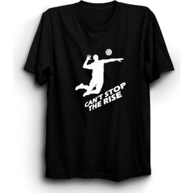 The Fame Voleybol Volleyball Cant Stop The Rise Siyah Kadın T-shirt