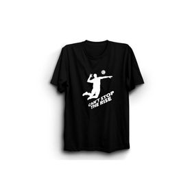 The Fame Voleybol Volleyball Cant Stop The Rise Siyah Kadın T-shirt