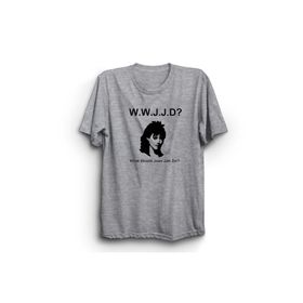 The Fame WWJD What Would Joan Jett Do Rock Metal Müzik Grubu Gri Kadın T-shirt