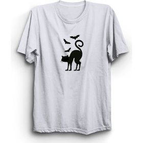 The Fame Yarasalar ve Kedi Cat And Bats Animal Beyaz Kadın T-shirt