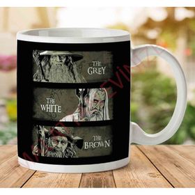The Grey the Brown the White Wizards Lord of the Rings Baskılı Kupa
