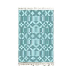 The Mia 150x100 cm Green Çift Taraflı Kilim