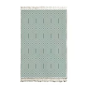 The Mia 150x100 cm Green Çift Taraflı Kilim