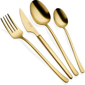 The Mia 24 Parça Mat Gold Vina Çatal Kaşık Bıçak Seti