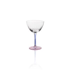 The Mia 240 ml Ayaklı Cam Mavi Pembe Dondurma Kasesi