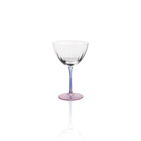 The Mia 240 ml Ayaklı Cam Mavi Pembe Dondurma Kasesi