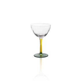 The Mia 240 ml Ayaklı Cam Sarı Yeşil Dondurma Kasesi