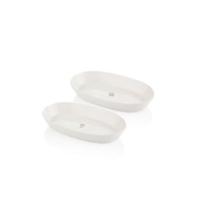 The Mia 26 cm 2'li Set Summertime Oval Servis