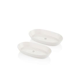 The Mia 26 cm 2'li Set Summertime Oval Servis