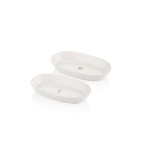 The Mia 26 cm 2'li Set Summertime Oval Servis