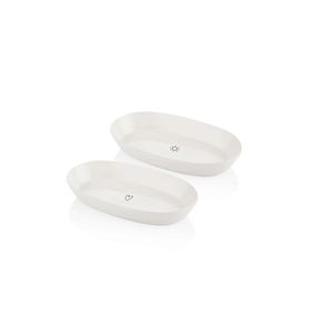 The Mia 26 cm 2'li Set Summertime Oval Servis