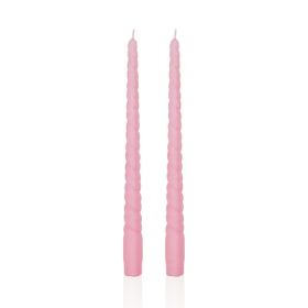 The Mia 29 cm Burgu Blush 2'li Şamdan Mumu Set