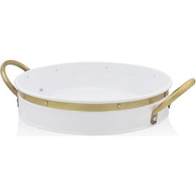 The Mia 30 cm Galvin Beyaz Tepsi