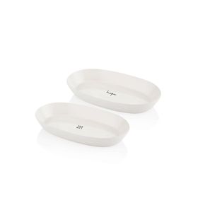 The Mia 31 cm 2'li Set Summertime Oval Servis
