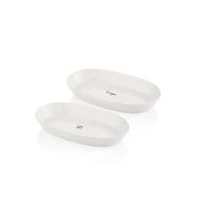 The Mia 31 cm 2'li Set Summertime Oval Servis
