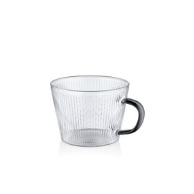 The Mia 310 ml Striped Borosilikat Cam Kahve Kupası