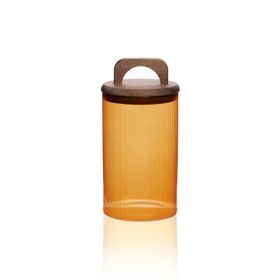 The Mia Akasya 1000 ml Kulplu Cam Amber Kavanoz