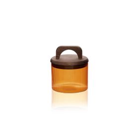The Mia Akasya 350 ml Kulplu Cam Amber Kavanoz