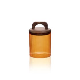 The Mia Akasya 700 ml Kulplu Cam Amber Kavanoz