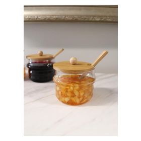 The Mia Bambu 250 ml Kapaklı Borosilikat Cam Kavanoz