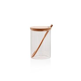 The Mia Bambu 550 ml Kapaklı Borosilikat Cam Kavanoz
