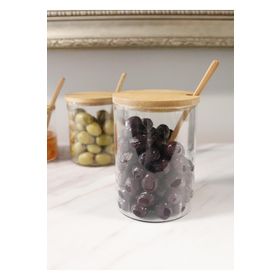 The Mia Bambu 550 ml Kapaklı Borosilikat Cam Kavanoz