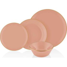 The Mia Basic 24 Parça Pembe Yemek Seti