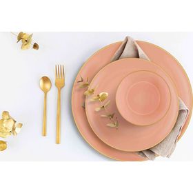 The Mia Basic 24 Parça Pembe Yemek Seti