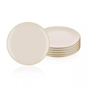 The Mia Basic 6'lı Set Krem 26 cm Servis Tabağı